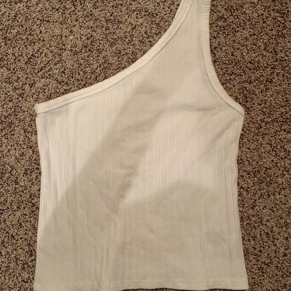 One shoulder American eagle tank